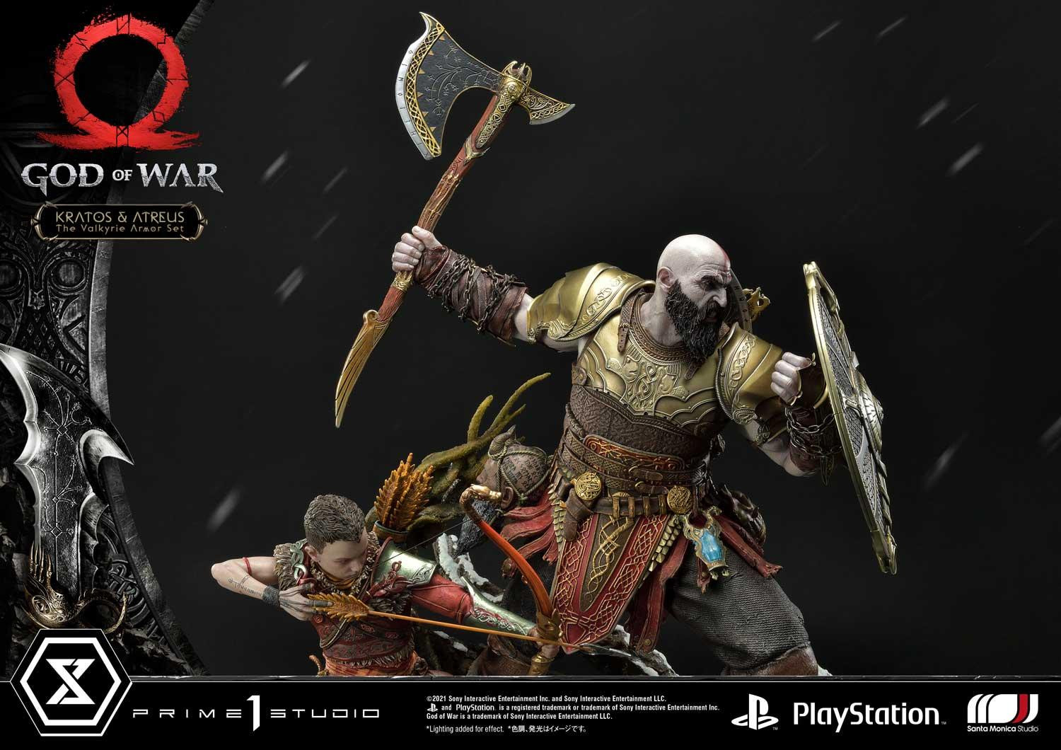 Kratos & Atreus (The Valkyrie Armor Set) Statue by Prime 1 Studio